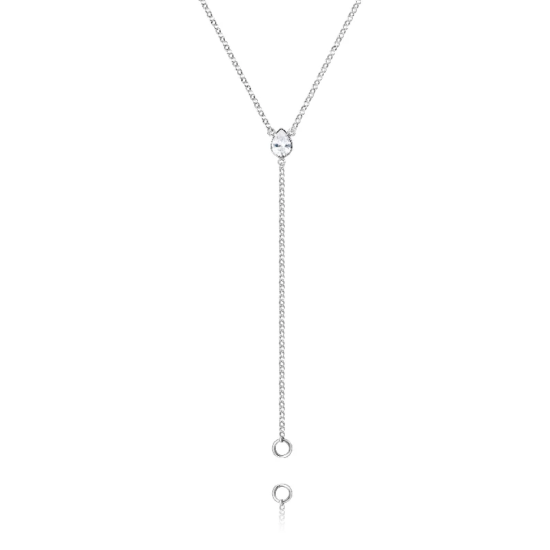 Teardrop Y Necklace