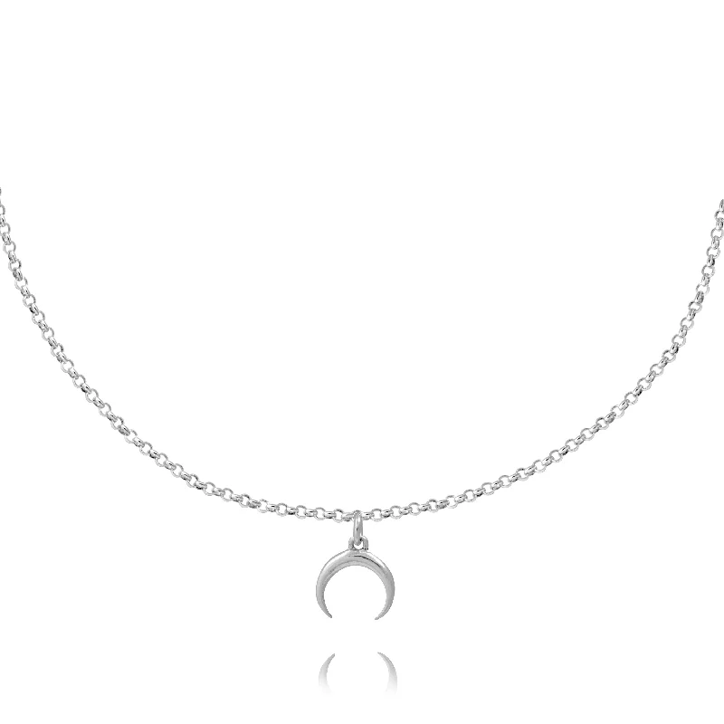 Tiny Moon Chocker Necklace