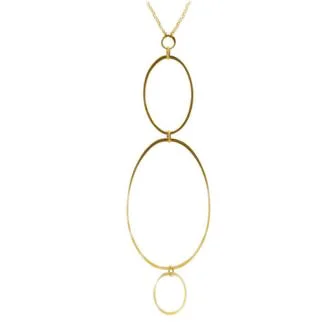 <!--NK752-->triple vertical ellipse necklace