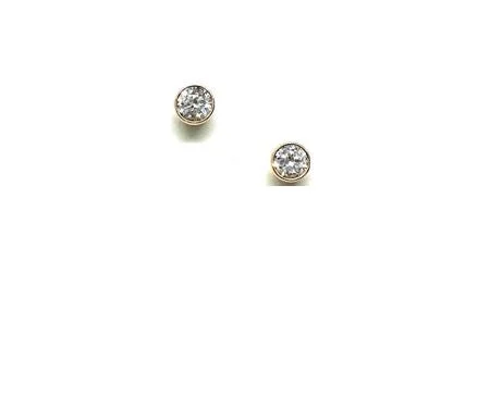 CZ Bezel Stud: 3mm: Gold (EGP465/3) Also in Sterling