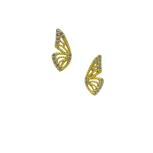 Butterfly Wing Studs : Gold Vermeil (EGP48BWNG)