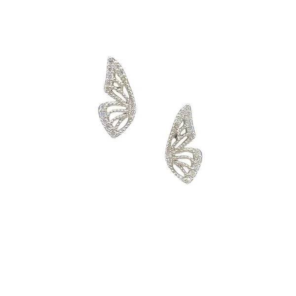 Butterfly Wing Studs : Sterling (EP48BWNG)