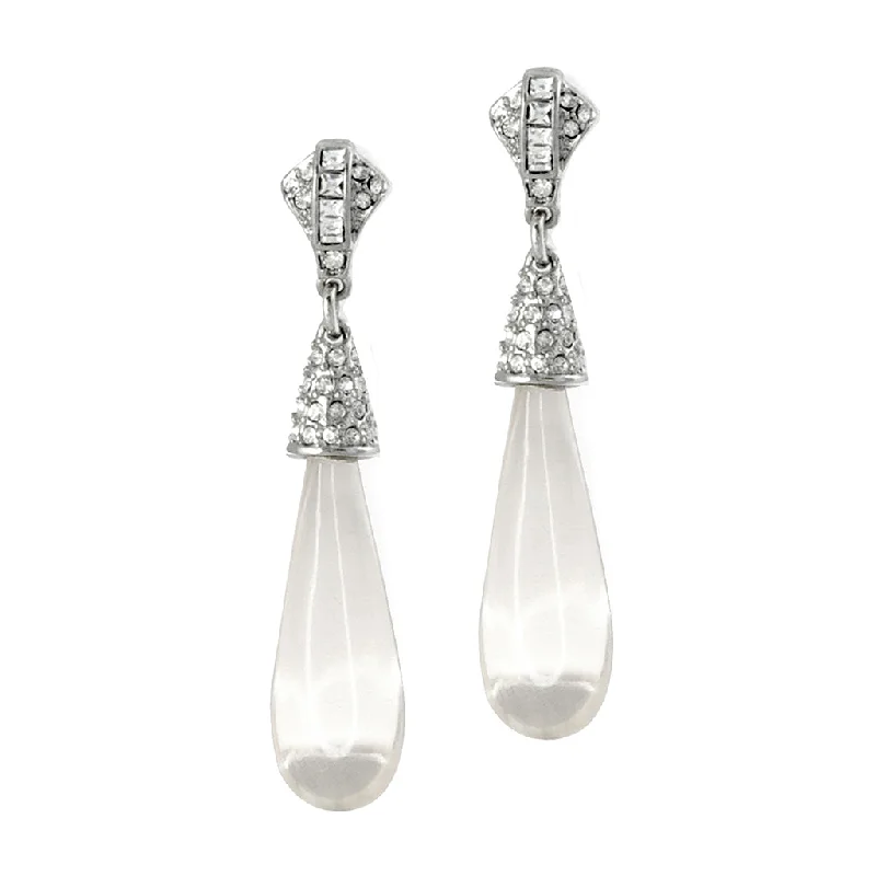 Clear Art Deco Earrings