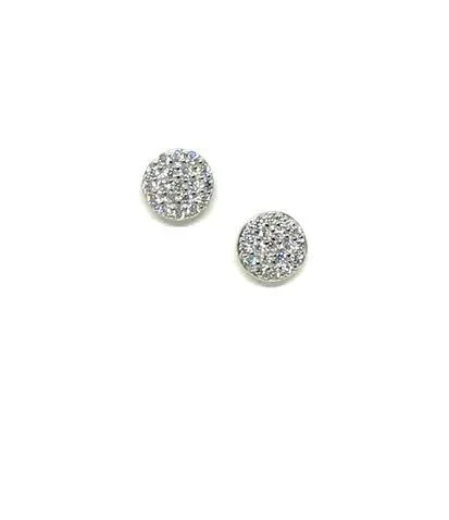 Stud Earring: Micro Pave Disc Silver (EP4650/S) Also Gold Vermeil