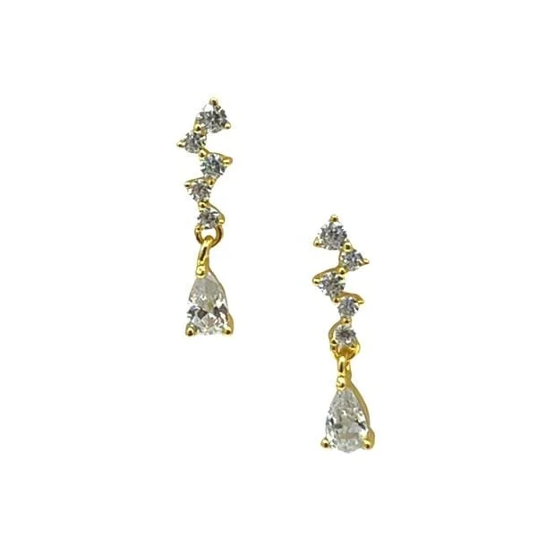 CZ Drop Earrings: (EGP458DRP)