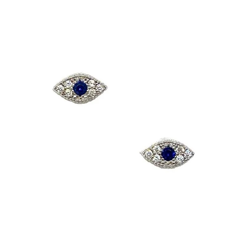 Evil Eye Micropave Stud: Sterling (ESP4058)