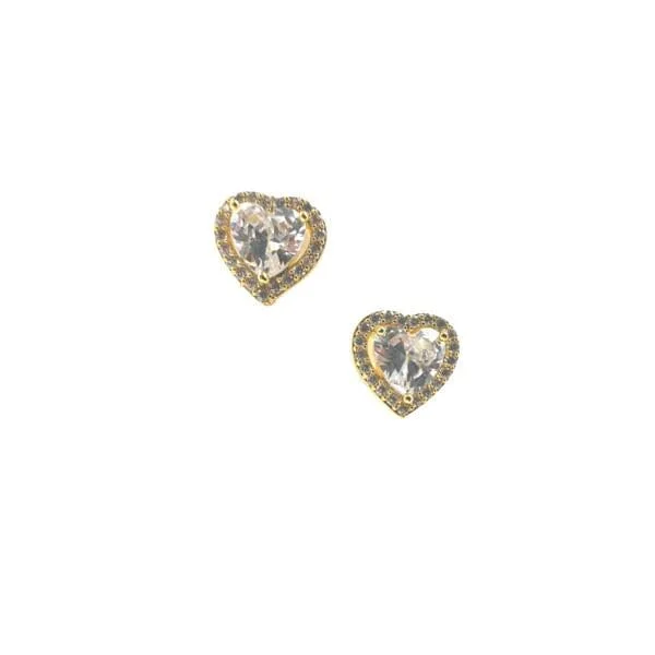 Heart: Crystal and  Gold Vermeil (EGP6054)