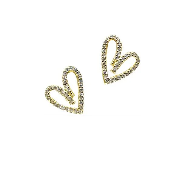 Heart: Open heart Micro Pave: Gold Vermeil (EGP654HRT)