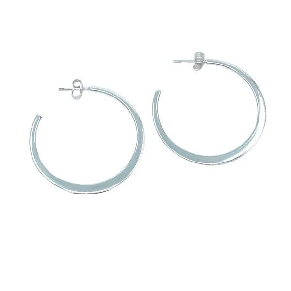 Hoop Post Earring: Available in 35mm & 40mm: Sterling (EHP40/__)