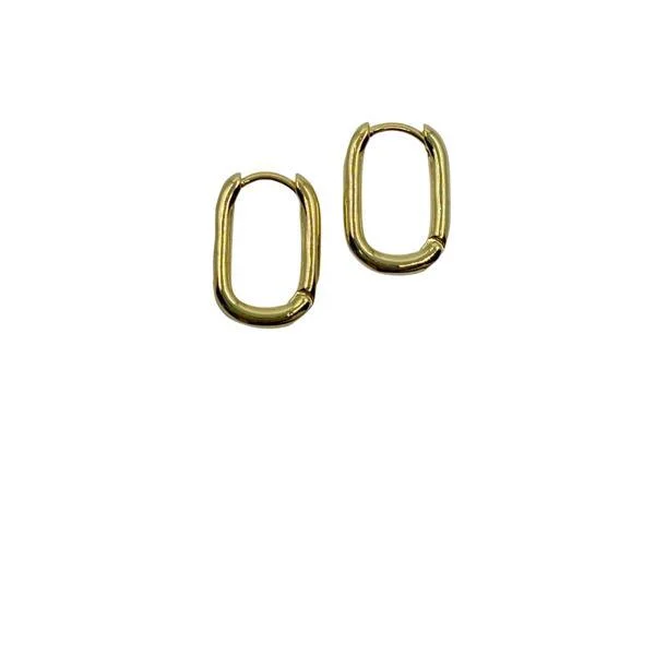 Hoop: Small Gold Plated Oval (EGH480/S)