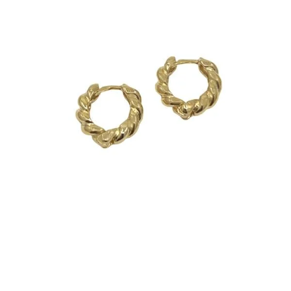 Hoops: 18kt Gold Fill Small Twist Hoops (EGH40TWST)