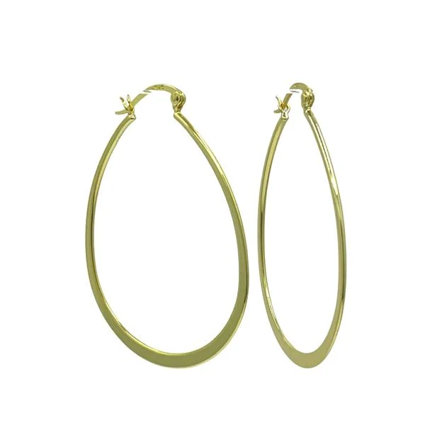 Hoops: Large Oval: Gold Vermeil (EG4008)