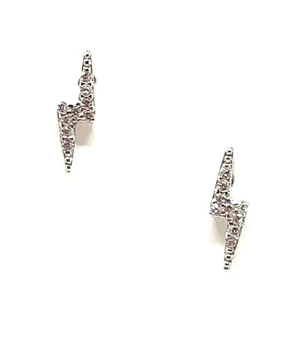 Lightning Bolt Stud: Sterling Silver (EP45LTN)