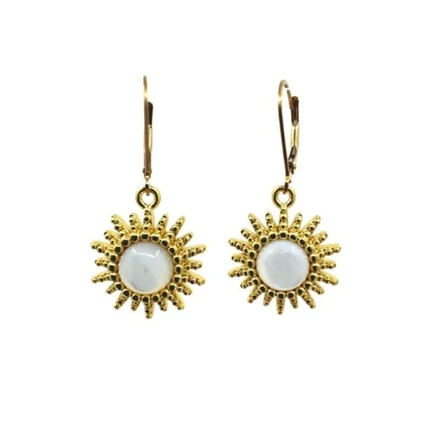 Opalite Sunburst Lever Earrings (EGL46005)