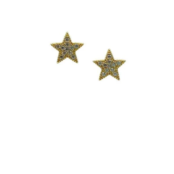 Pave Star Stud: Gold Vermeil (EGP45STR)