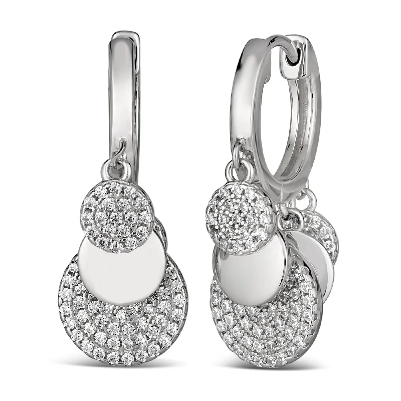 Petite Pave Huggie Earrings