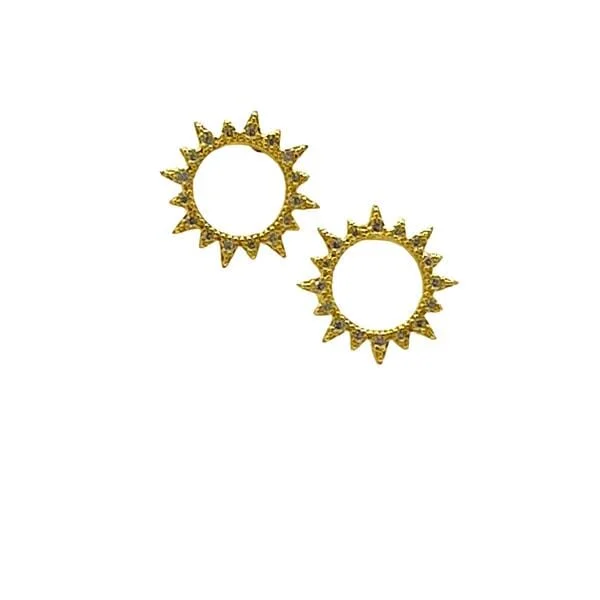 Open Sunburst Vermeil Earring (EGP40065)