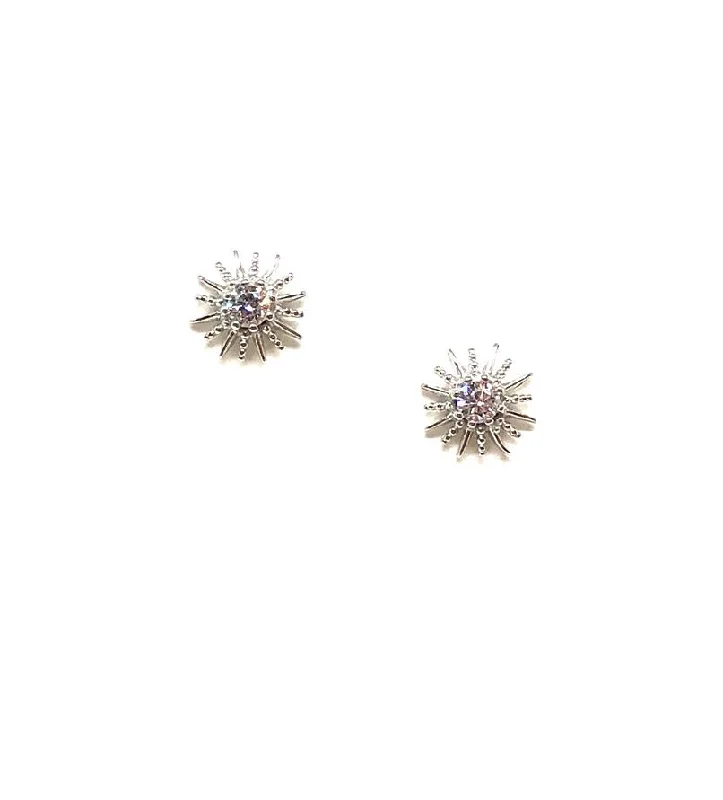 Sun CZ Stud: Sterling Silver (EP/5SUN)