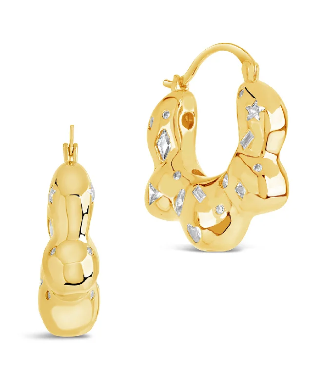 Tari CZ Hoop Earrings