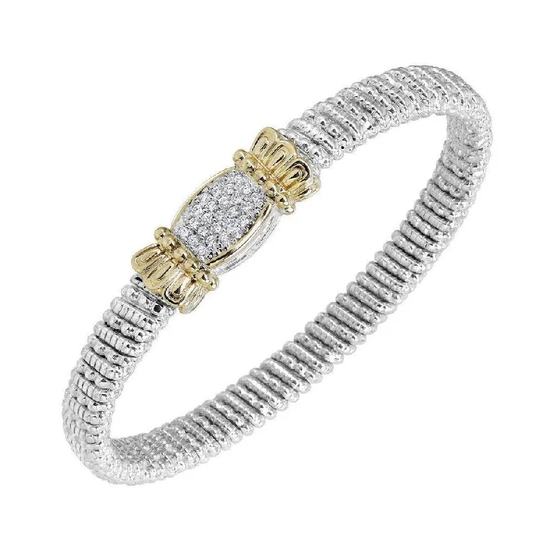 Bracelet with Oval Pave Medallion