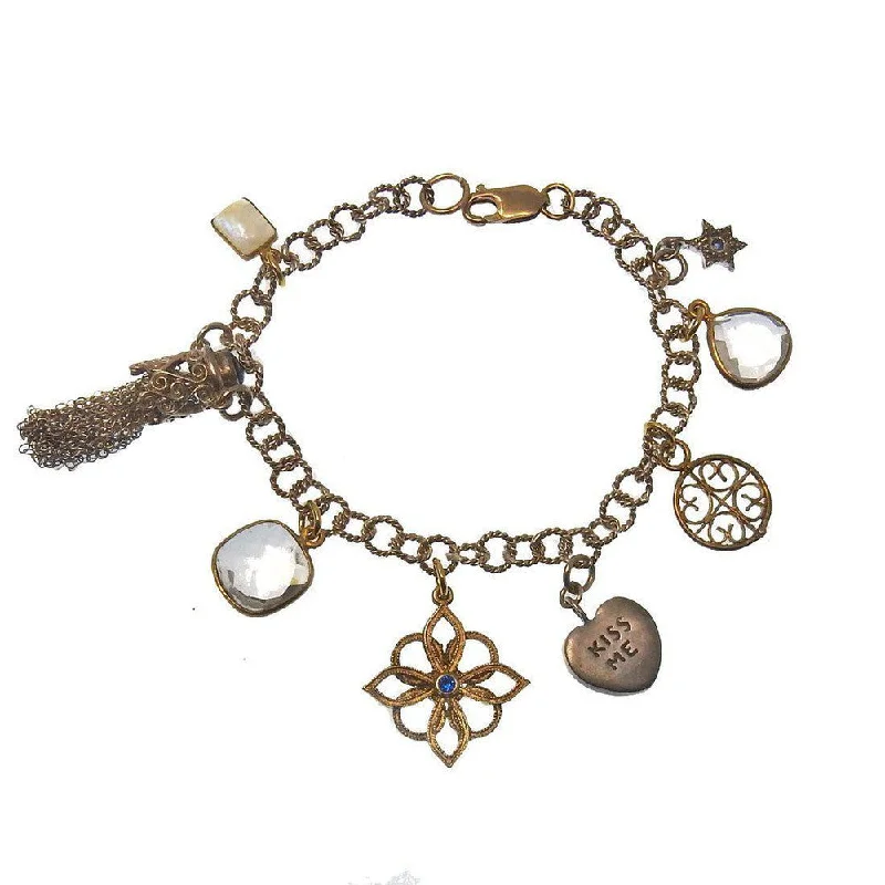 Charm Bracelet Moonstone Bronze