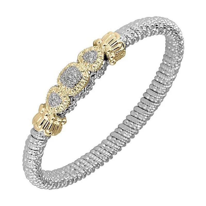 Classic Bangle with Triple Medallion 6mm