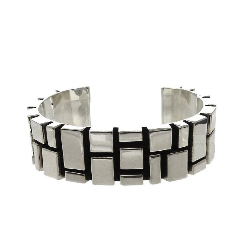 Contemporary Sterling Silver Cuff