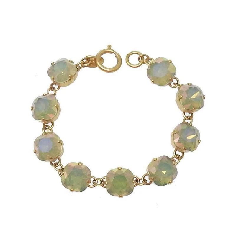 Cushion Cut Tennis Bracelet Grey Opal