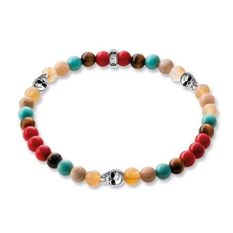 Multi Color Bracelet with Skulls