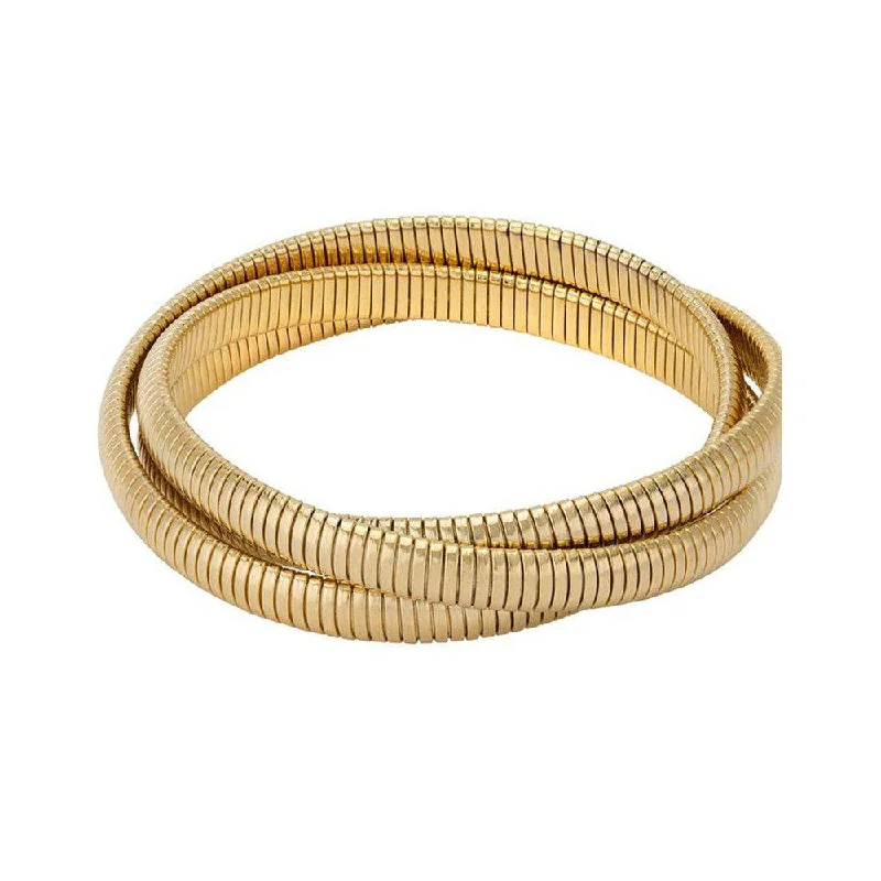 Small Triple Cobra Bracelet in Gold