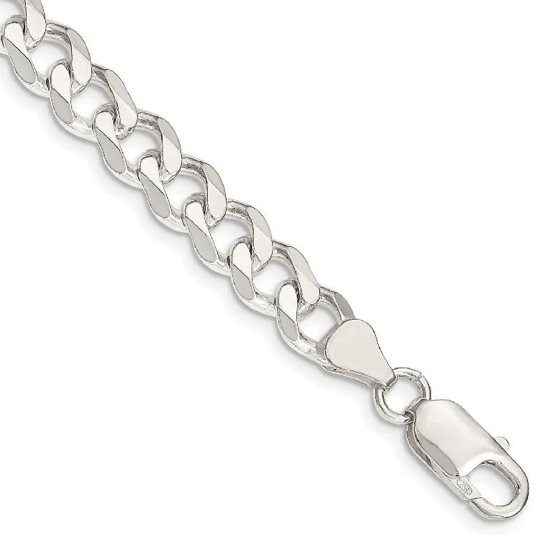 Sterling Silver 7-inch 7.5MM Curb Bracelet