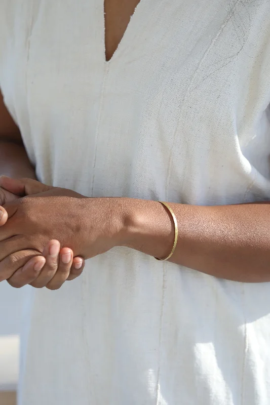 Thick Hammered Bangle