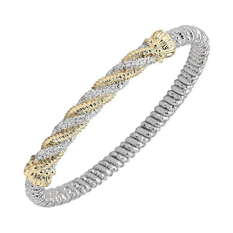 Twisted Bracelet with Diamonds