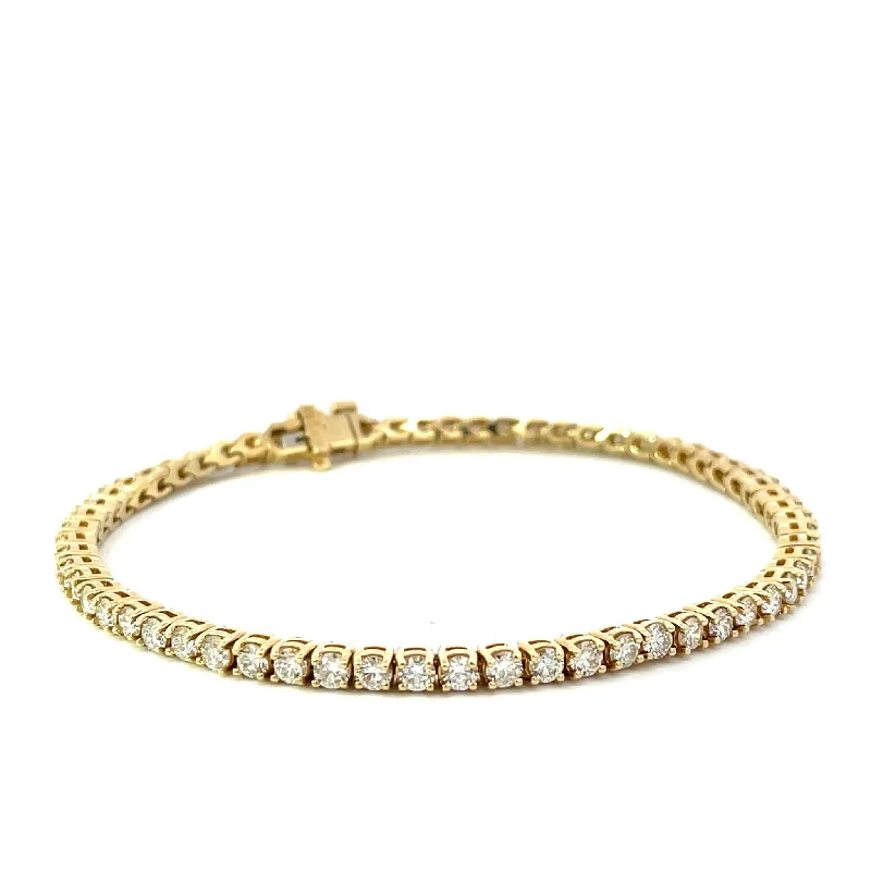 Yellow Gold Diamond Tennis Bracelet