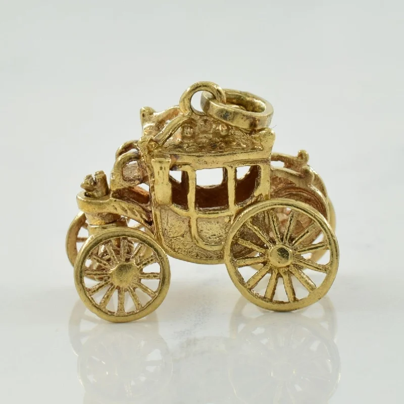 10k Yellow Gold Carriage Charm |