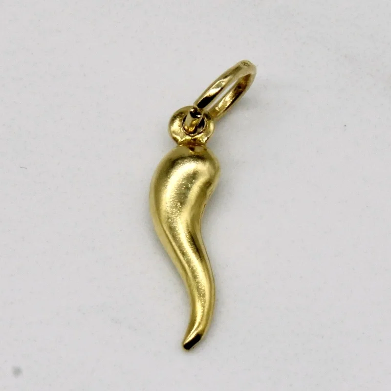 10k Yellow Gold Cornicello Charm