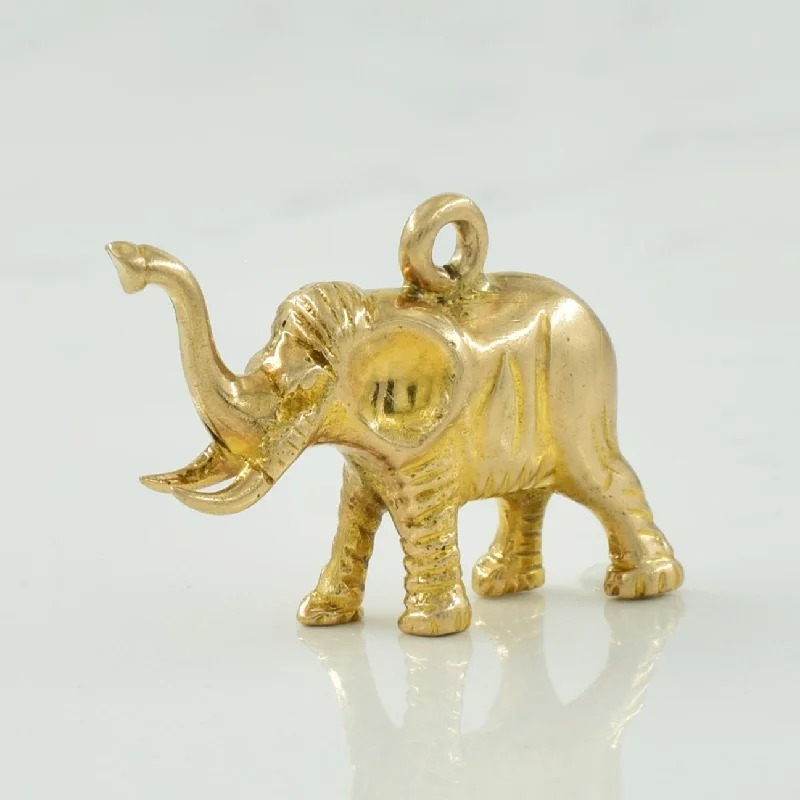 10k Yellow Gold Elephant Charm |