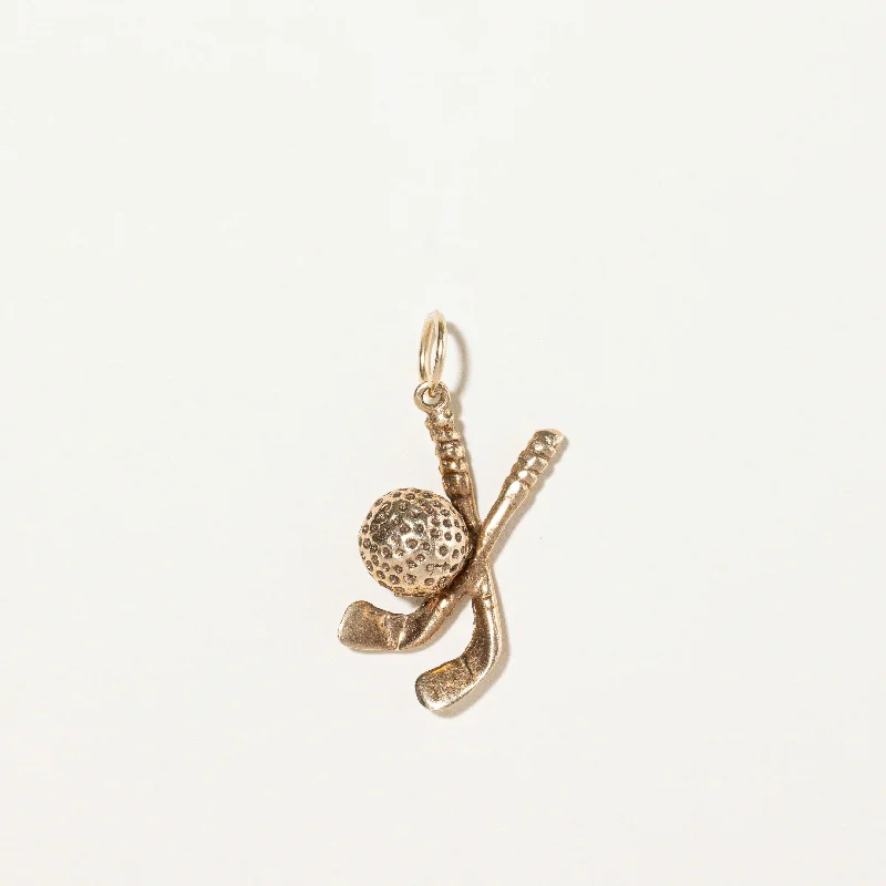 10k Yellow Gold Golf Charm