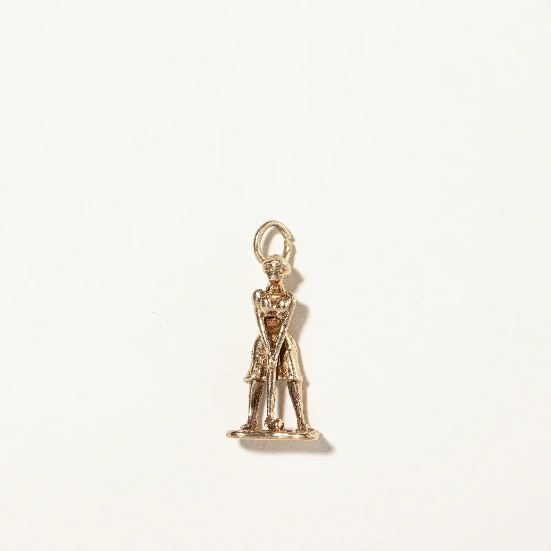 10k Yellow Gold Golfer Charm |