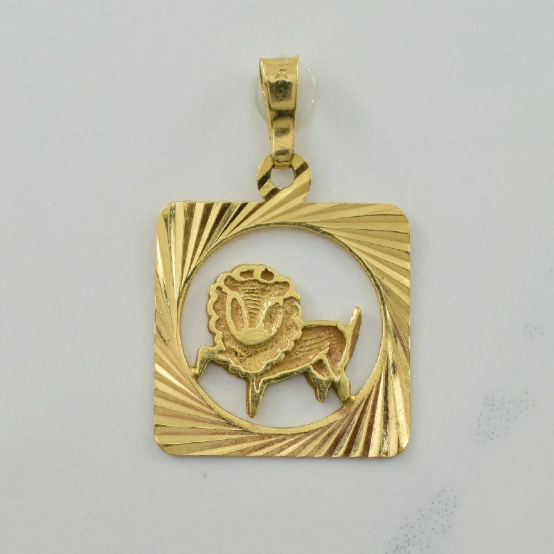 10k Yellow Gold Leo Pendant |