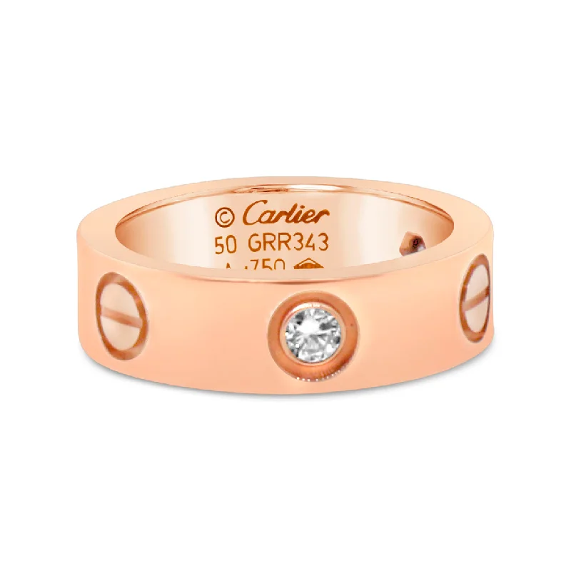 Grab Stylish Jewelry Before The Sale Ends Cartier 3 Diamond Love Ring EU 50