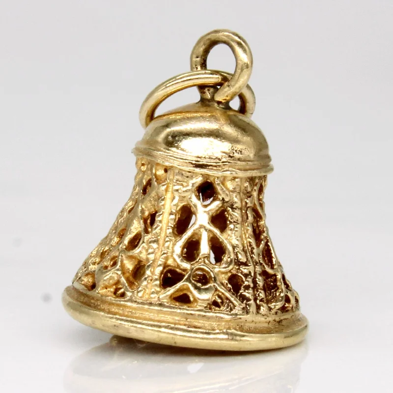 14k Yellow Gold Bell Charm