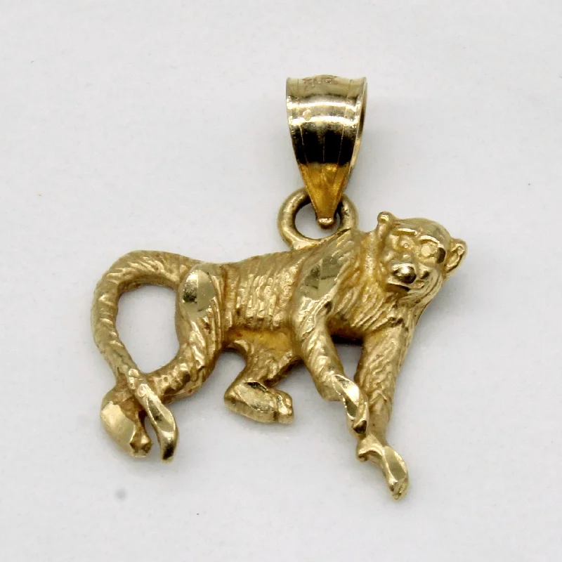 14k Yellow Gold Monkey Charm