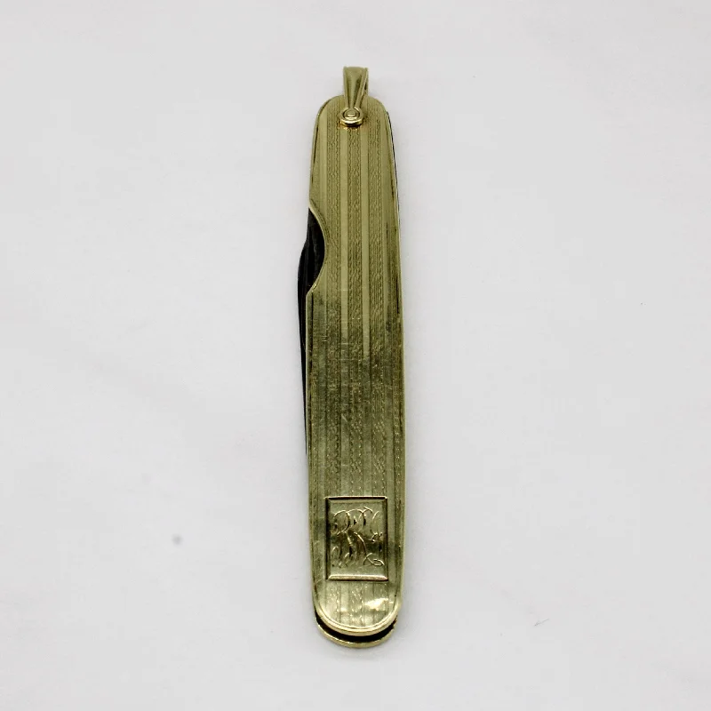 14k Yellow Gold Pocket Knife