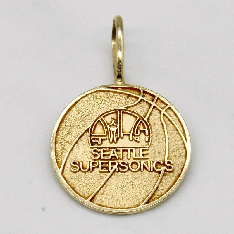 14k Yellow Gold Seattle Supersonics Charm