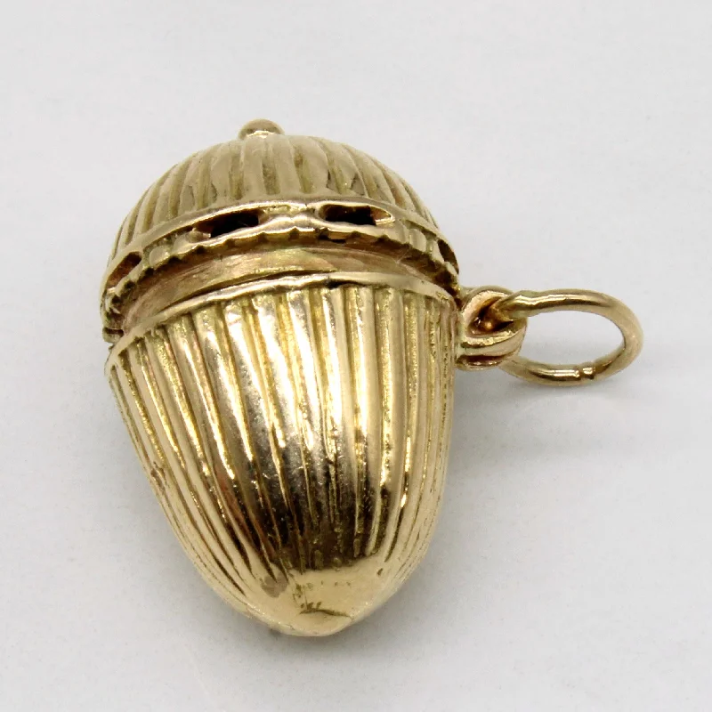 18k Yellow Gold Acorn Charm