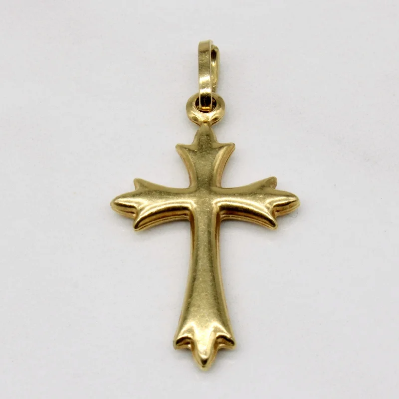 18k Yellow Gold Cross Pendant