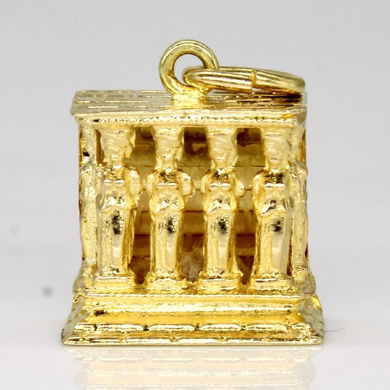 18k Yellow Gold Monument Charm