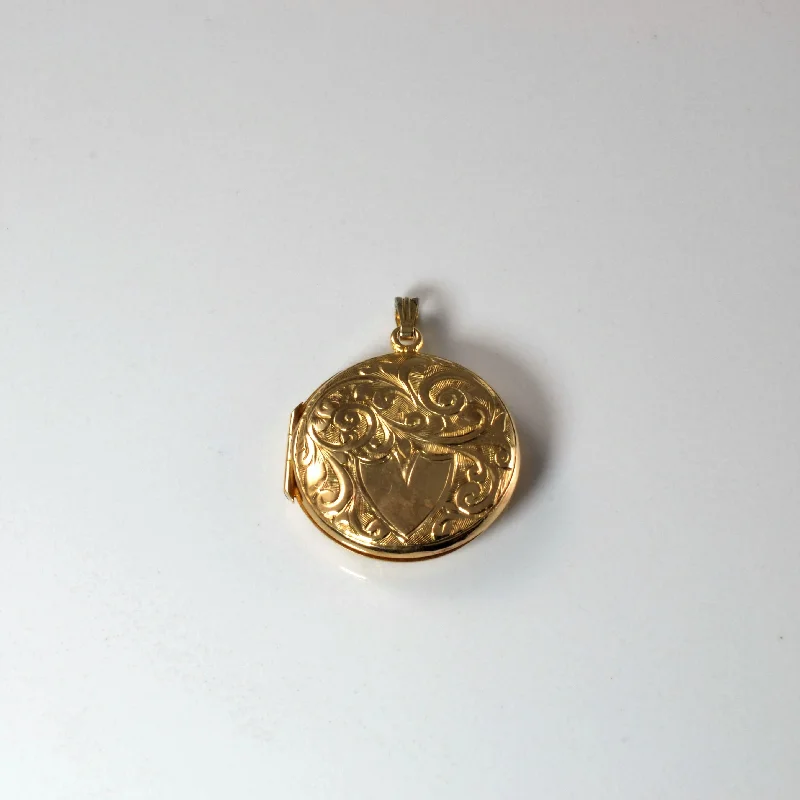 9K Vintage Art Gold Locket Pendant