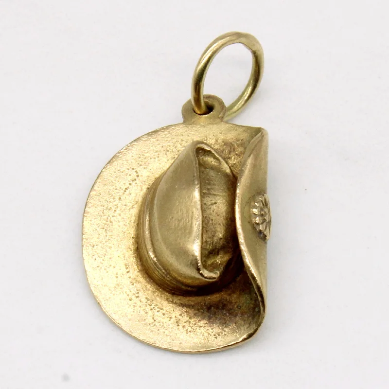 9k Yellow Gold Cowboy Hat Charm